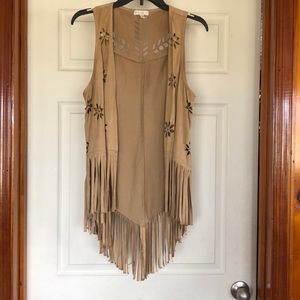 Brown Western Fringe Vest
